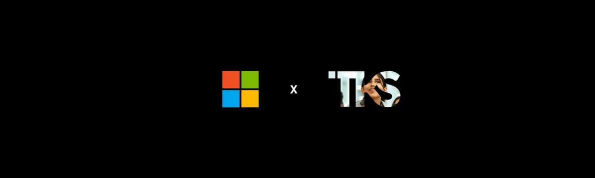 Microsoft and The Knowledge Society logos appear together for the student consulting challenge.